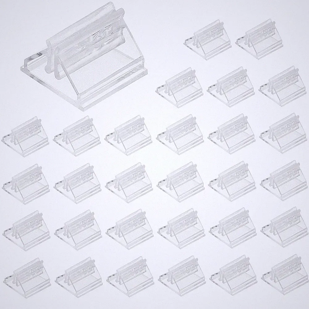 0,75 Zoll Kunststoffkartenständer, 30 Stk. Platzkartenhalter, Transparent