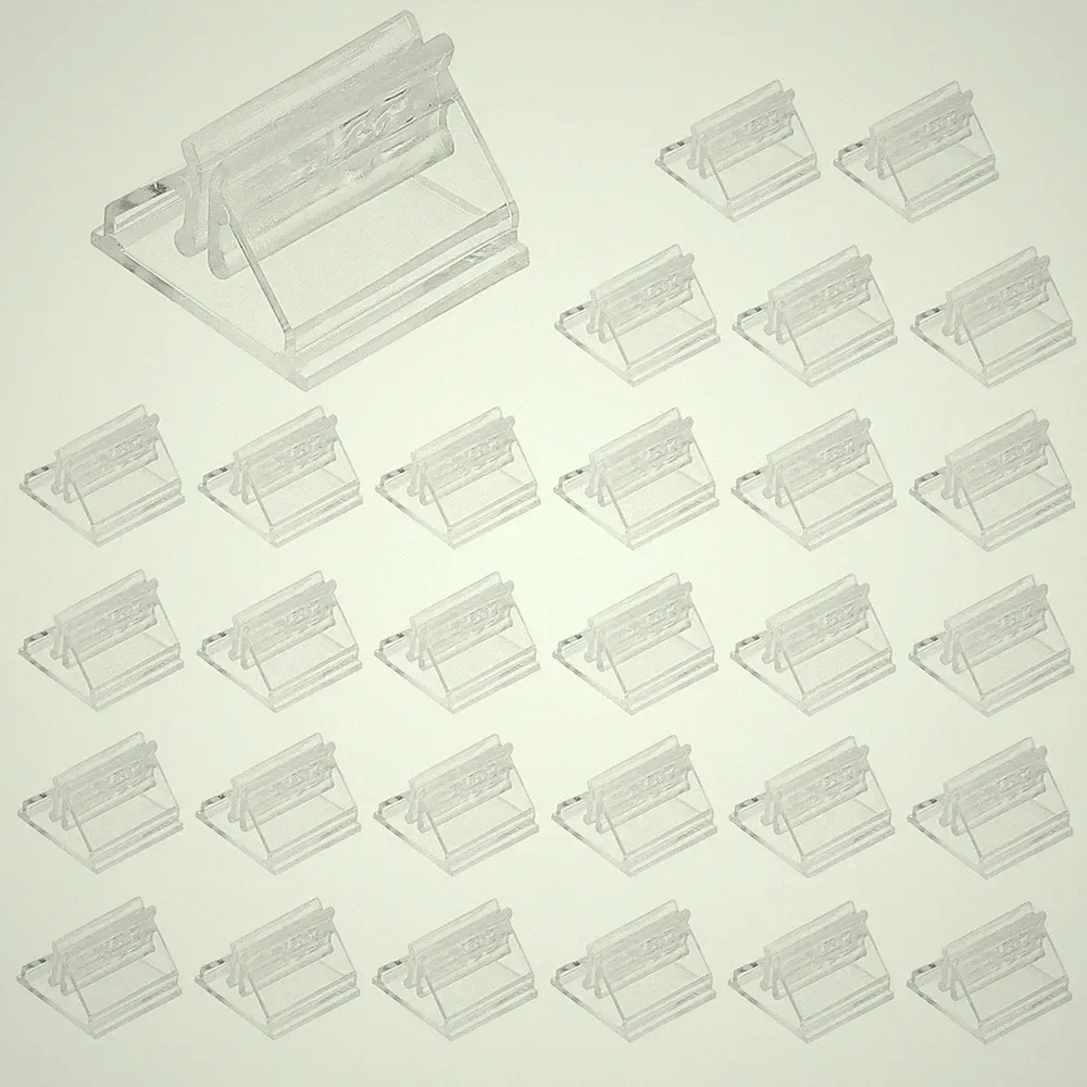 0,75 Zoll Plastik-Kartenständer, 60 Stk. Platzkartenhalter, transparent