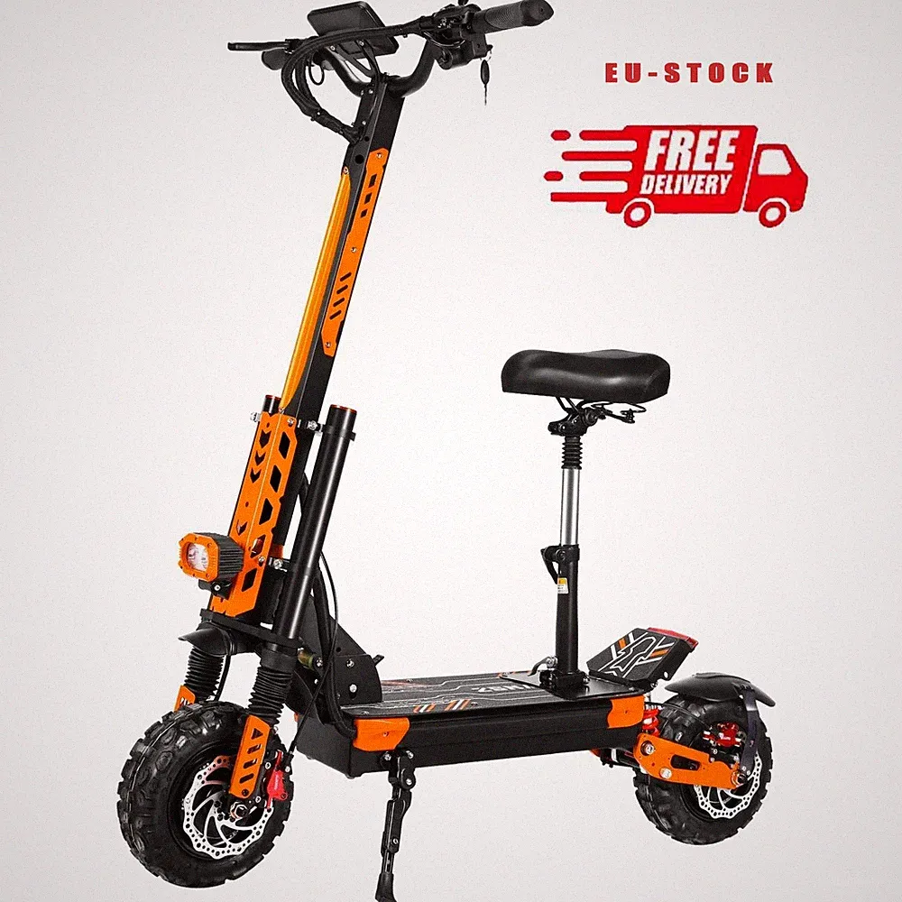 11'' E-Scooter für Erwachsene 30AH 6000W 75km/h Klappbar Elektroroller Offroad