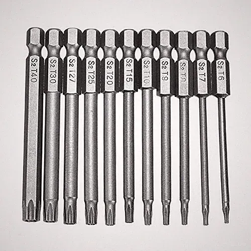 11 Stück Torx Schraubendreher Set, 1/4 Zoll Magnetisch Sternenkopf Schraubenz...