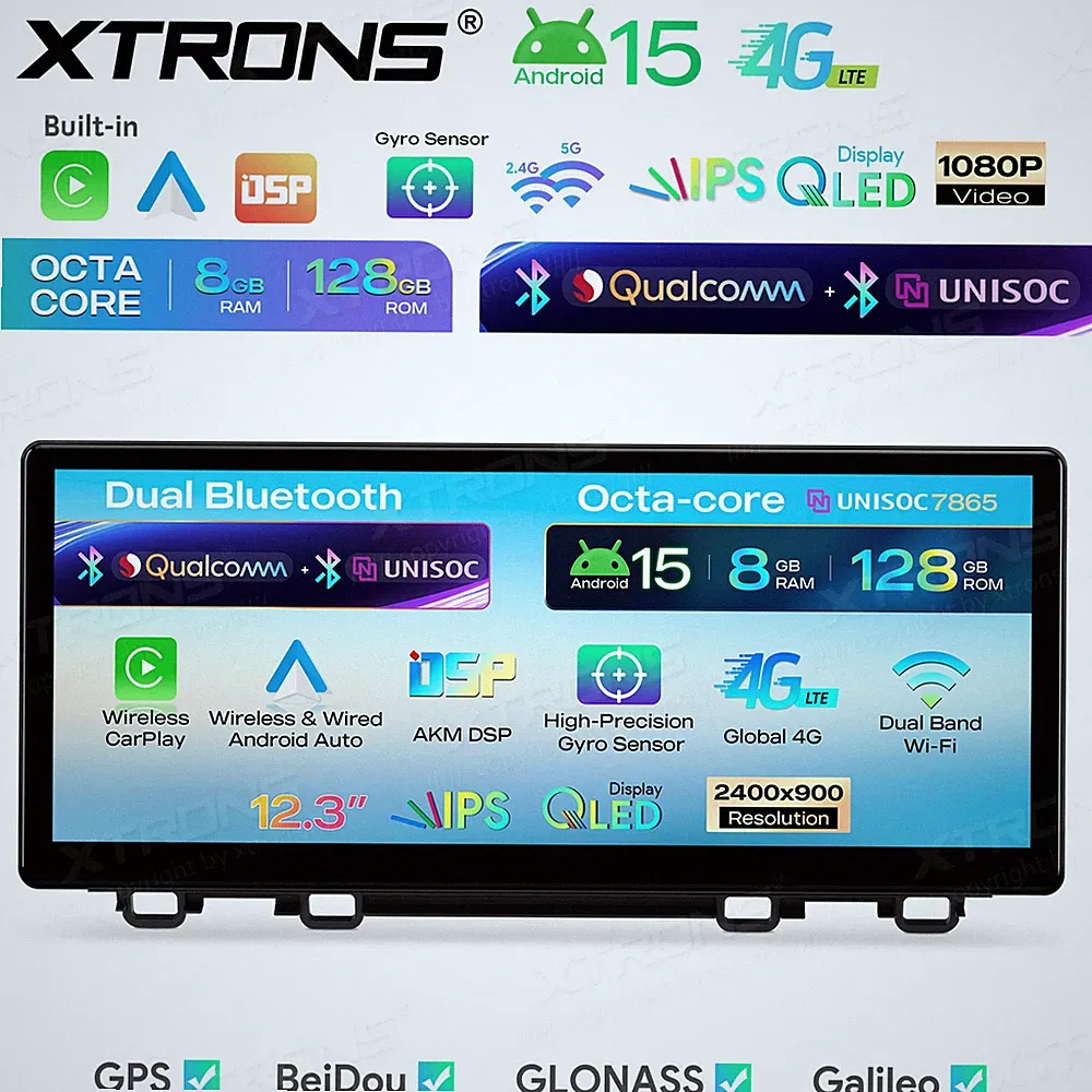 12,3" Android Autoradio Navi Für Honda CR-V V GPS CarPlay 8G+128GB IPS QLED Gyro