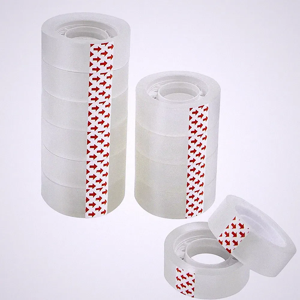12 Rollen Klebeband Transparent, Kleine Klebestreifen Klebefilm Paketklebeband