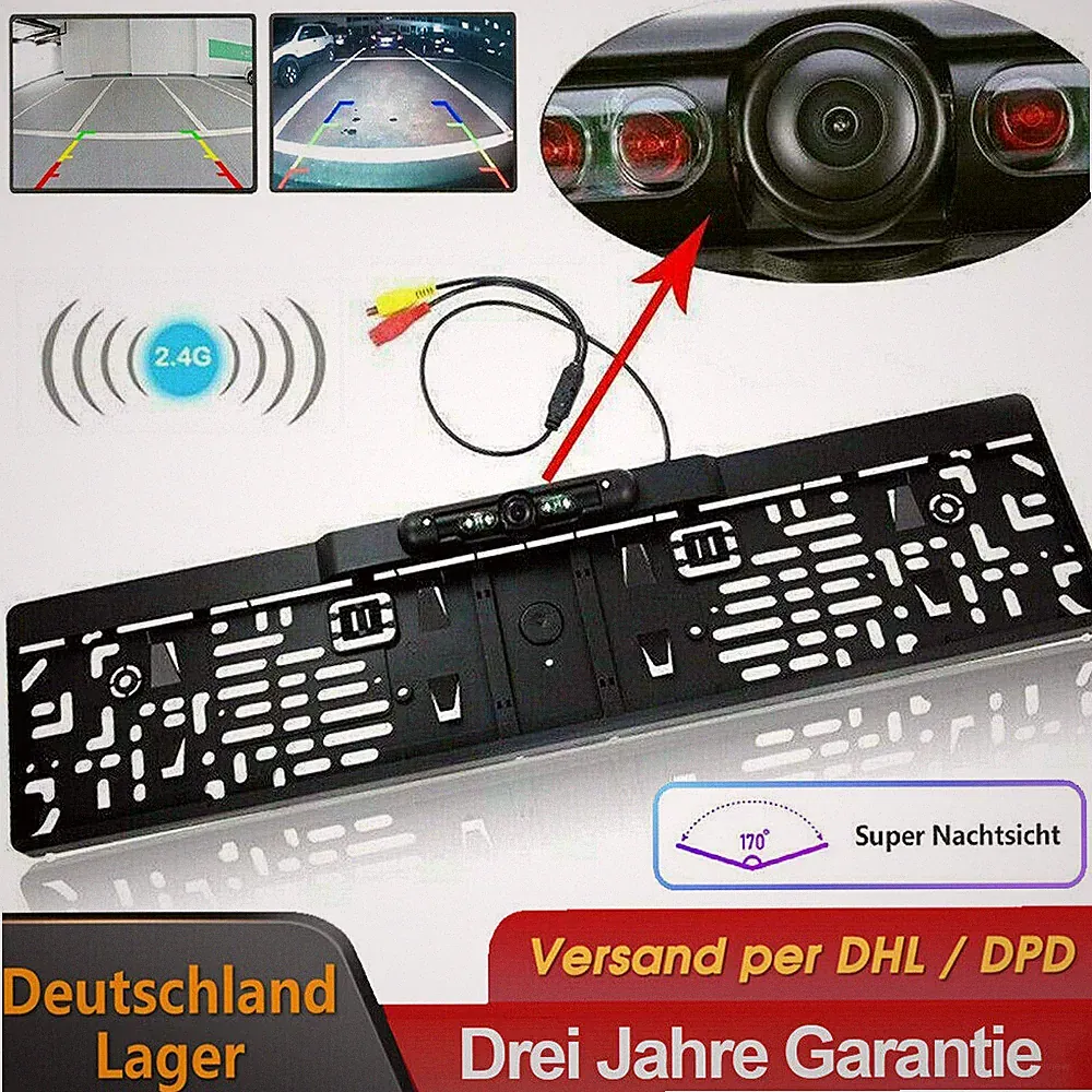 170° IR Kennzeichenhalter Rückfahrkamera Mit Nachtsicht Nummernschildhalter