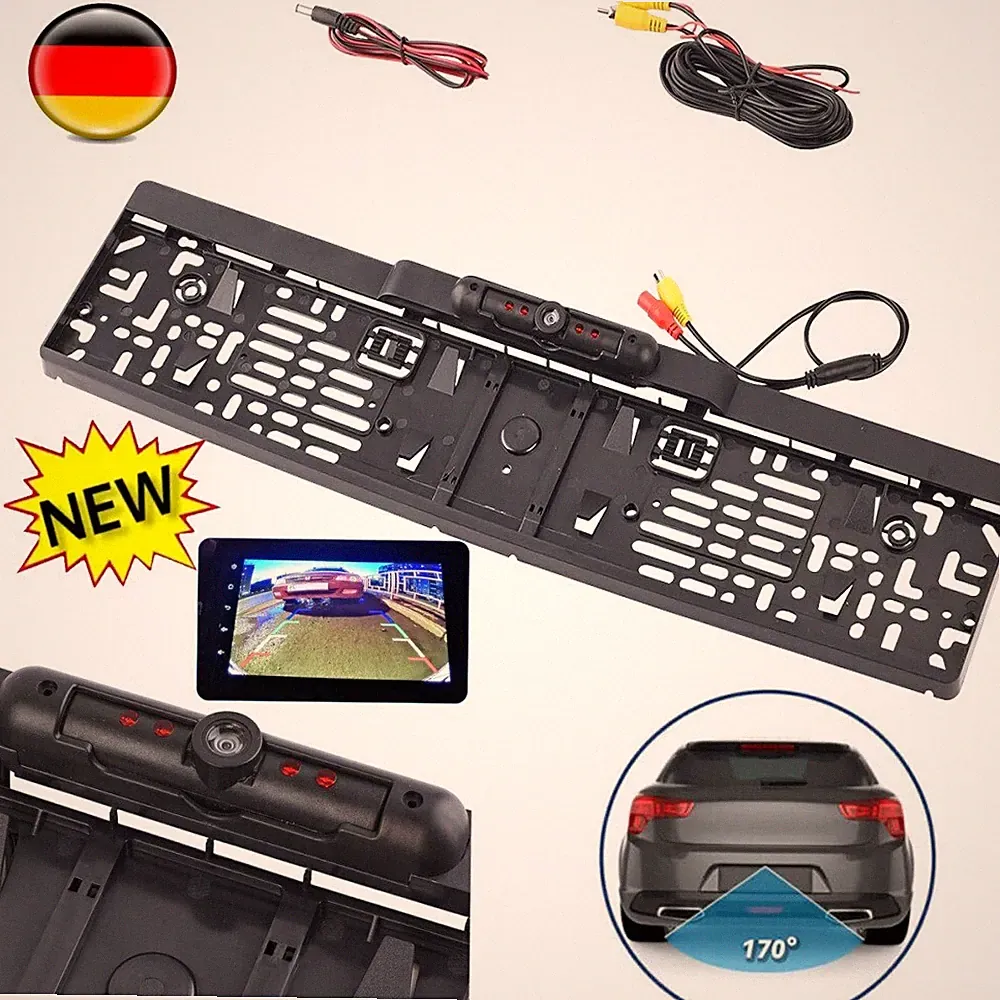 170° IR Rückfahrkamera Kennzeichen Halter Nummernschild Einparkhilfe Nachtsicht