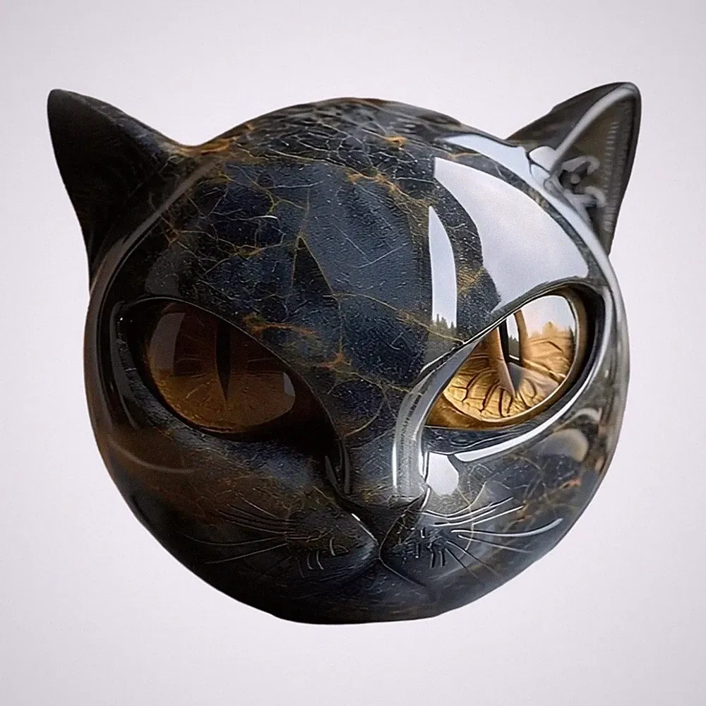 2,75 Zoll gelb für Katze Ornament für Regal Schreibtisch oder Schrank Geschirr