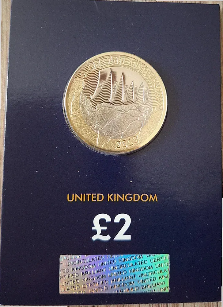 £2 pfund pounds 2019 Großbritannien zollfrei 75th Anniversary D-Day Landings