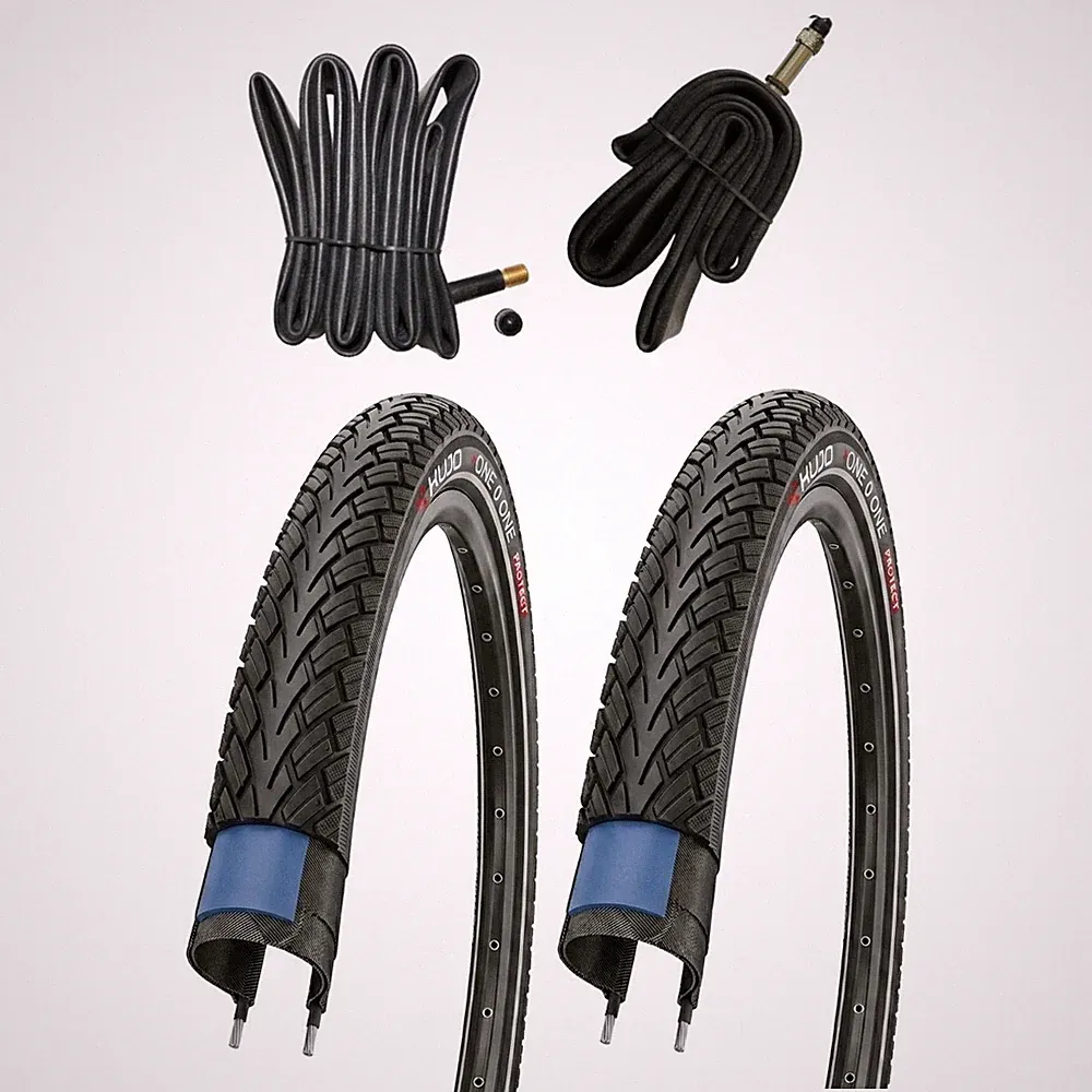 2 Stk. 20 Zoll Fahrradreifen 20x1.75 + Kevlar 2.5mm Pannenschutz Schläuche AV DV