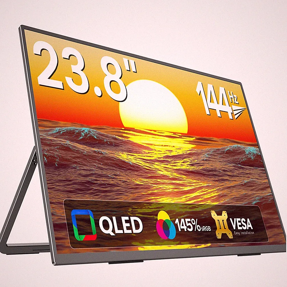 23,8 Zoll 144Hz Tragbarer Monitor QLED PC Bildschirm 1920x1080 Gaming Display