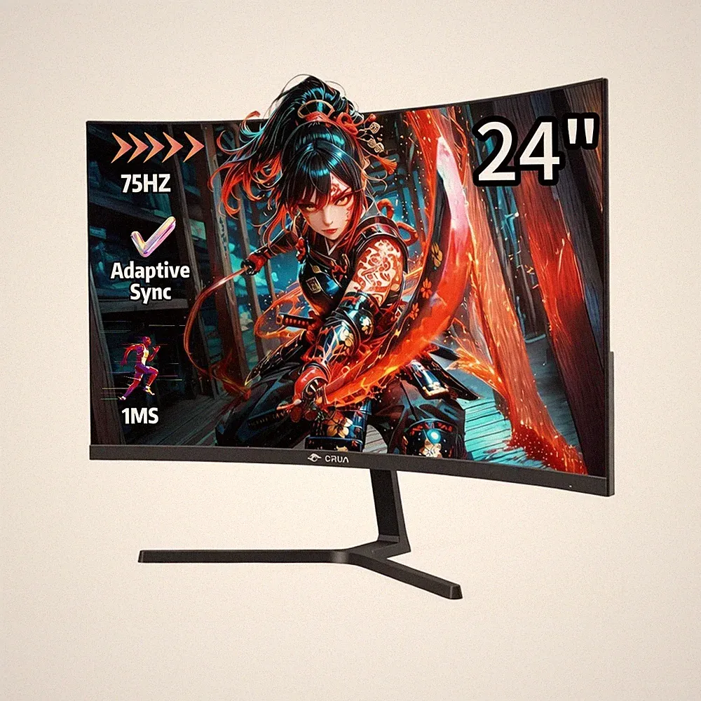 24 Zoll Curved Monitor FHD 1920x1080, 75Hz, VA, 120% sRGB, FreeSync, HDMI