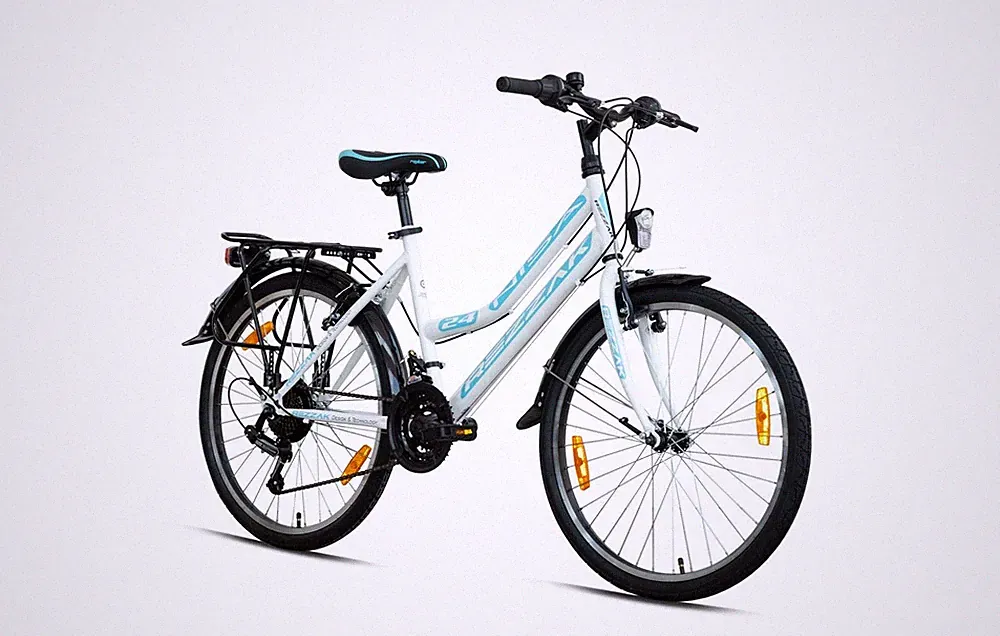 24 zoll Kinderfahrrad City Bike 21 Gang mädchenfahrrad city bike Weiss türkis