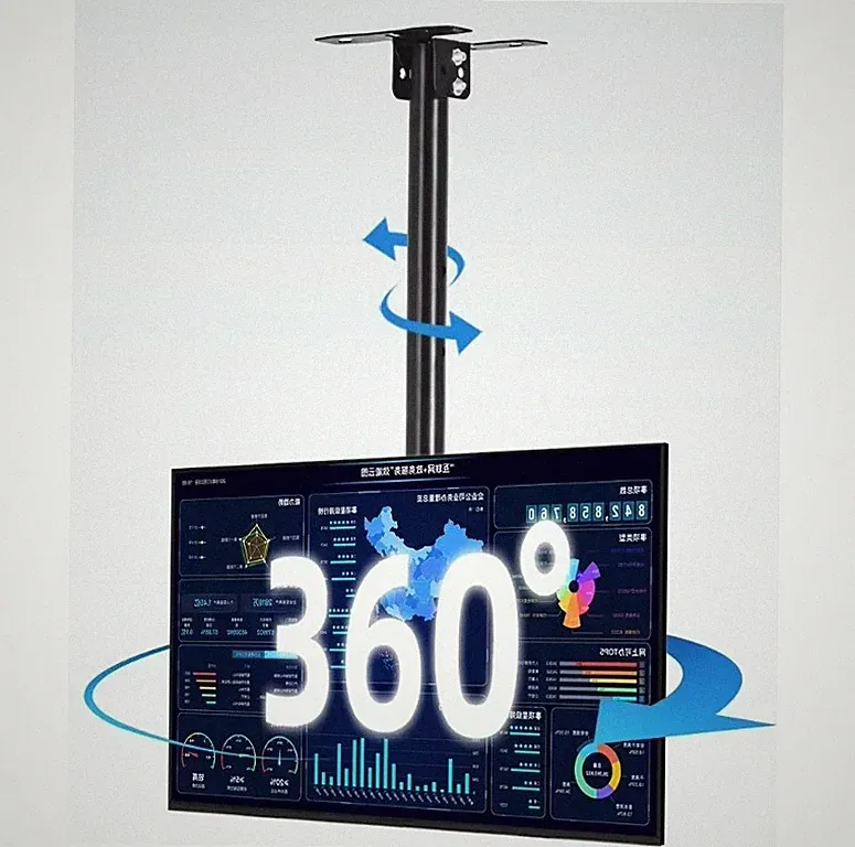 26-60 Zoll TV Deckenhalterung Fernsehr Deckenhalter Schwenkbar Höhenverstellbar