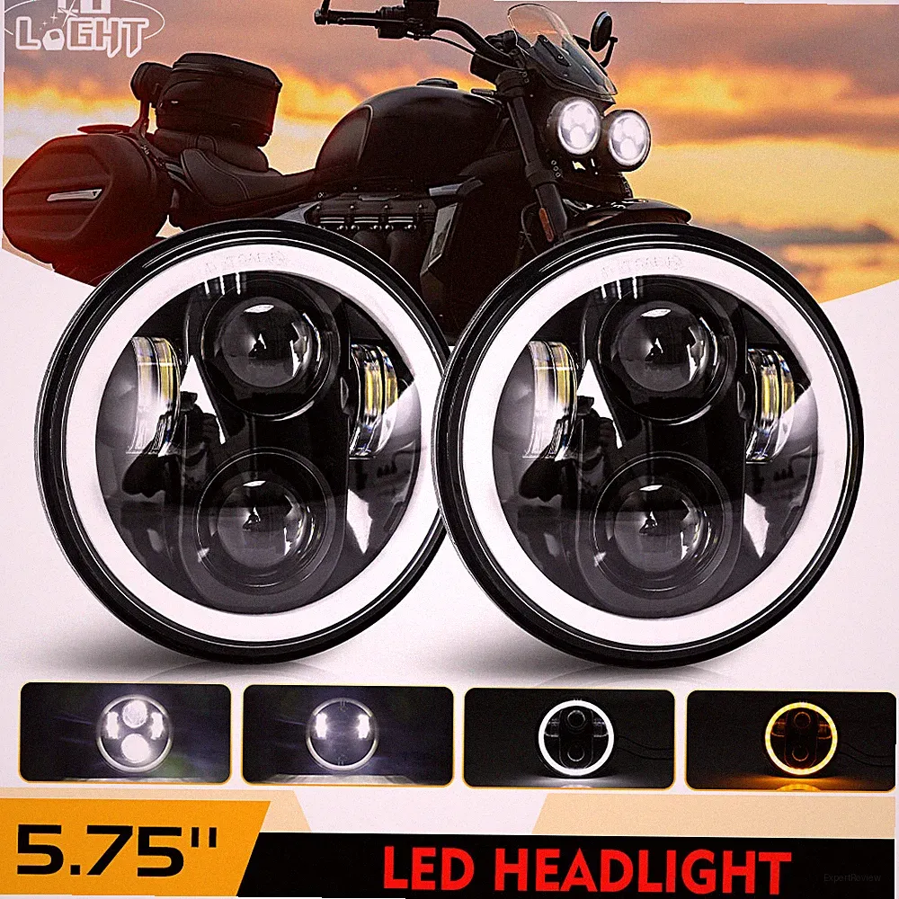 2X 5.75 Zoll LED Motorrad Frontscheinwerfer Projektor DRL für Triumph Rocket 3