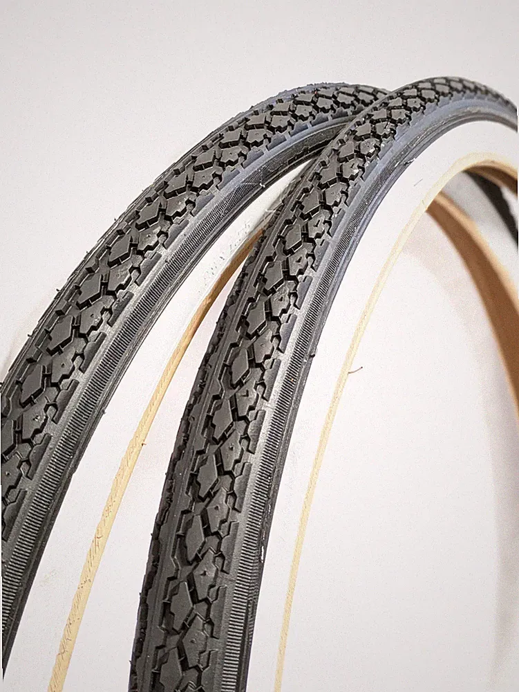 2x Fahrradreifen 28 x 1.75 Zoll 47-622 Schwarz Weißwand für Oldtimer, 28 Zoll