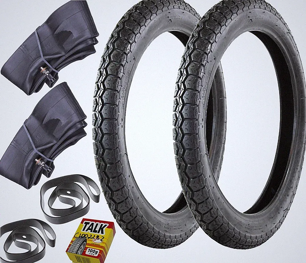 2X Reifen 2,75x18 18-3,00 Zoll Schlauch WSK MZ ETZ ES TS 150 JAWA CZ IZ DKW NSU