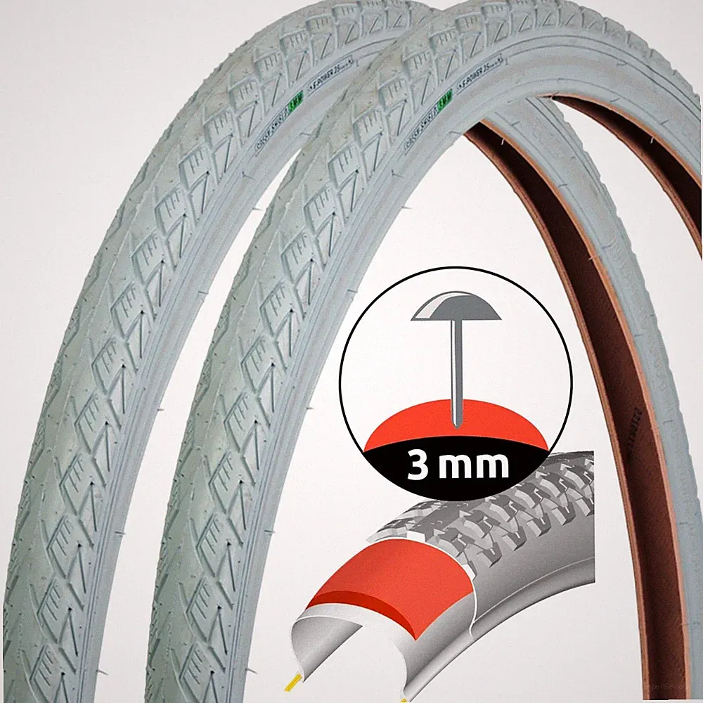 2x Set Fahrrad-Reifen Grau 28" 28 x 1,75 Zoll ETRTO 47-622 Fahrrad-Decke Mantel