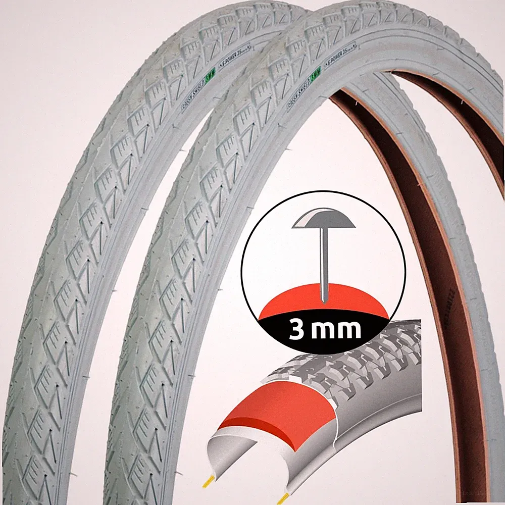2x Set Fahrrad-Reifen Grau 28" 28 x 1,75 Zoll ETRTO 47-622 Fahrrad-Decke Mantel