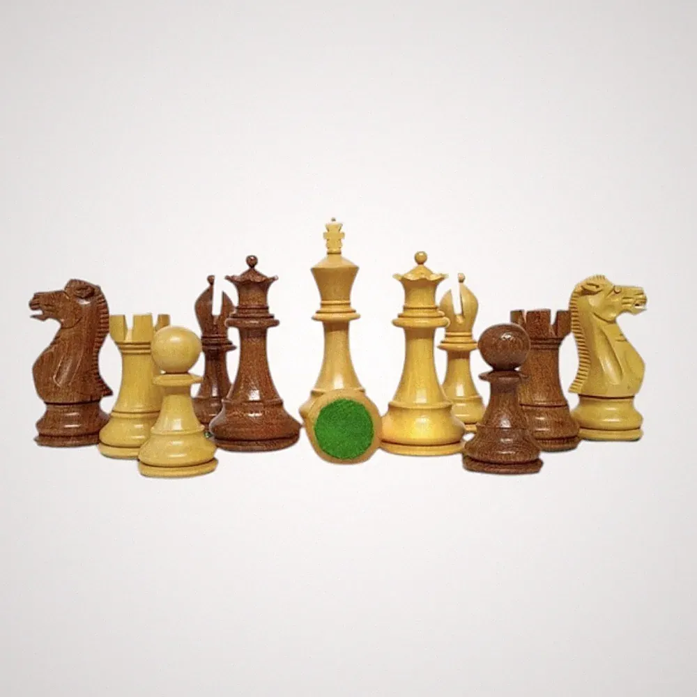 3,75 Zoll Professional Club Staunton nur Schachfiguren - gewichtetes goldenes...