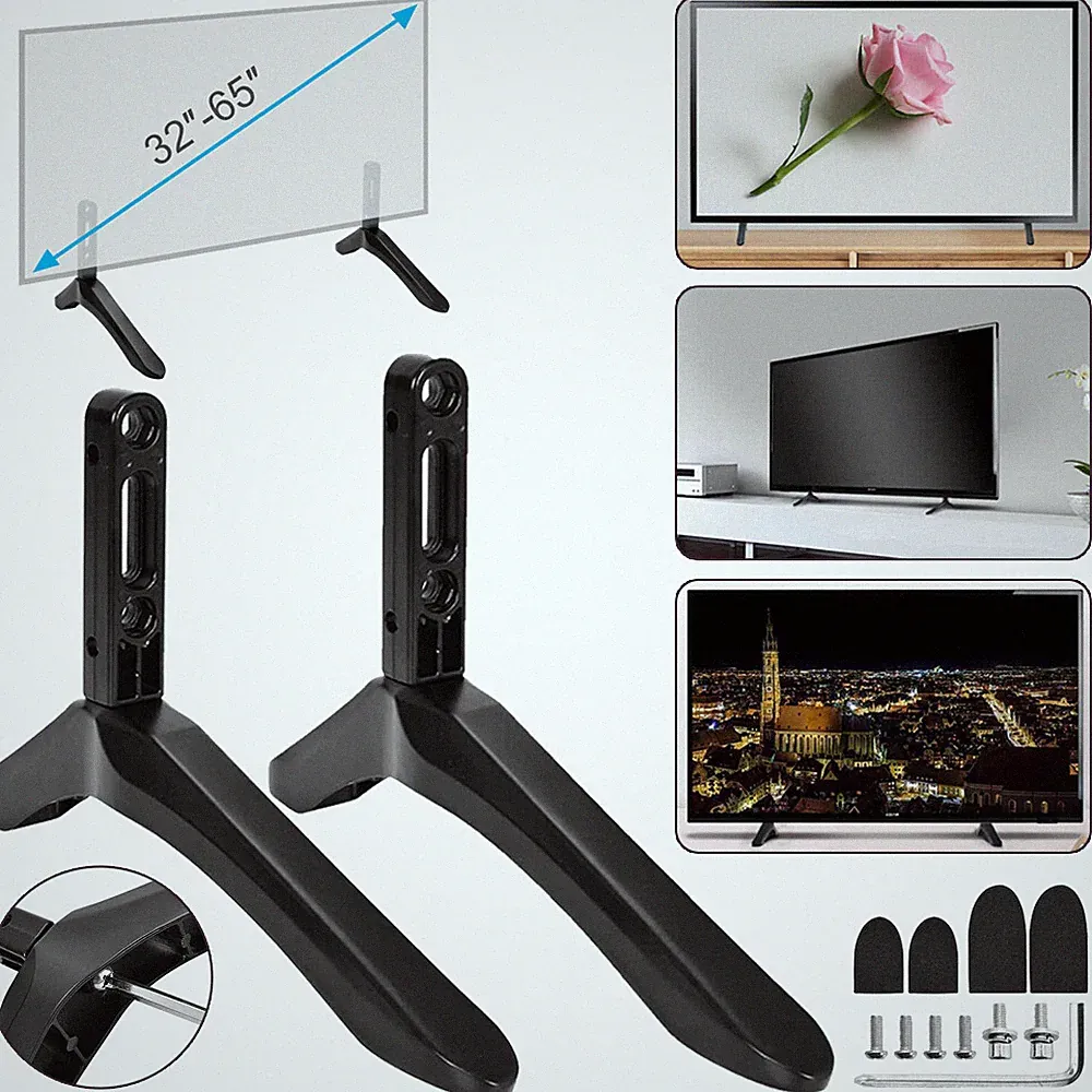 32-65" Universal TV Ständer Fernseher Standfuß LCD TV Tisch Sockelfüße Halterung