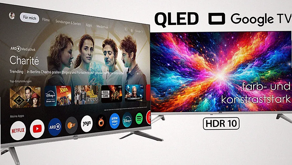 32 Zoll / 80 cm QLED Smart Fernseher JTCSQ32H39330G, Android TV, Sprachsteuerung