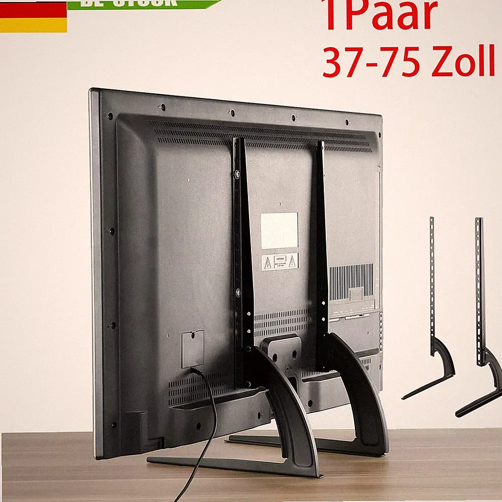 37-75 Zoll TV Ständer Fernseher Standfuß Universal Höhenverstellbar Halterung DE