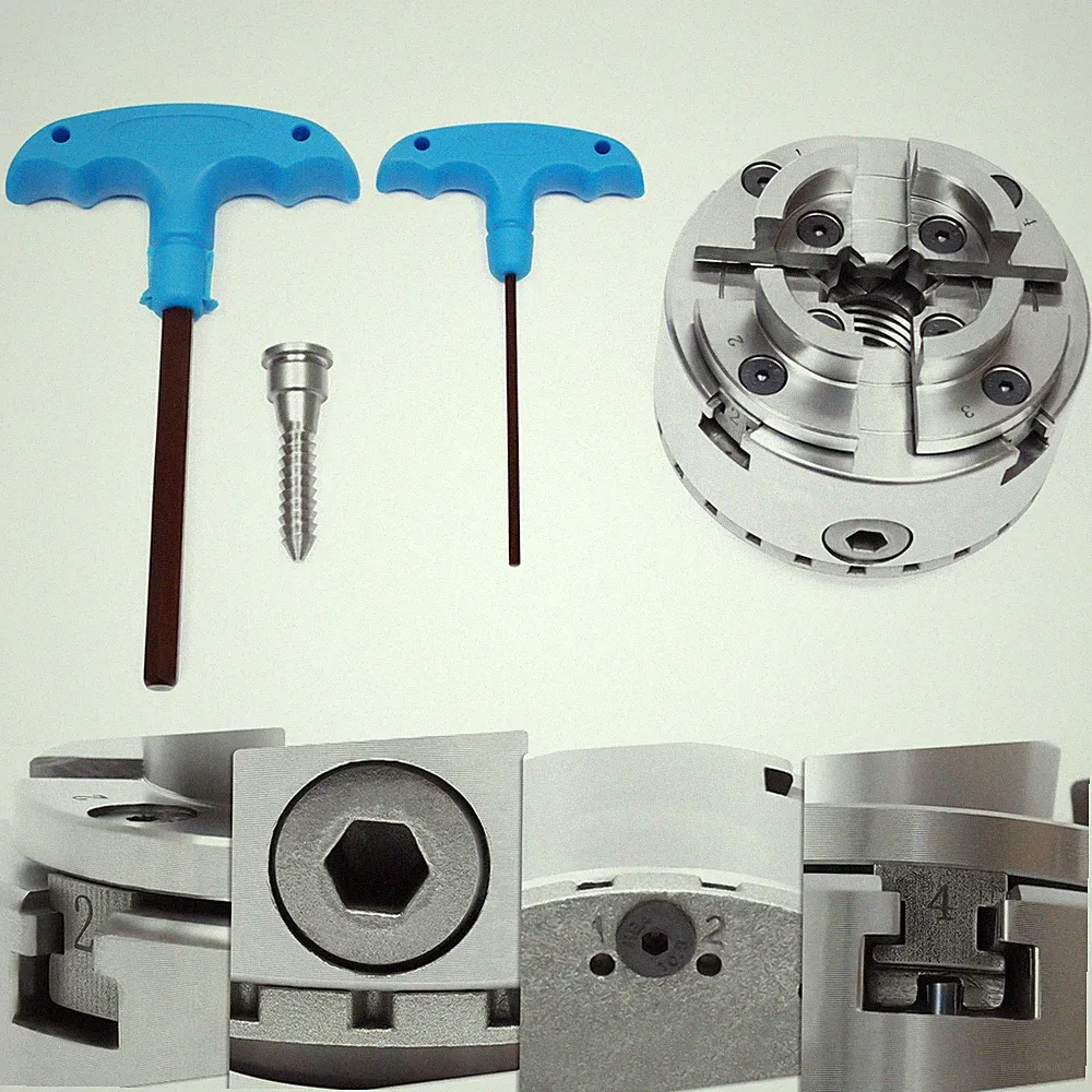4-Backen M33 Spannfutter Zentrales Futter Für Drehmaschine Mitte Chuck 3.75 Zoll