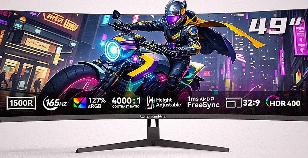 49 Zoll Ultrawide Curved Gaming Monitor, 165Hz, DQHD (5120 x 1440)