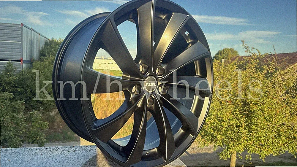 4x Felgen 19 Zoll für Tesla Model S 004 Rial Lugano 9,5 & 10,5x19 Turbinenfelgen