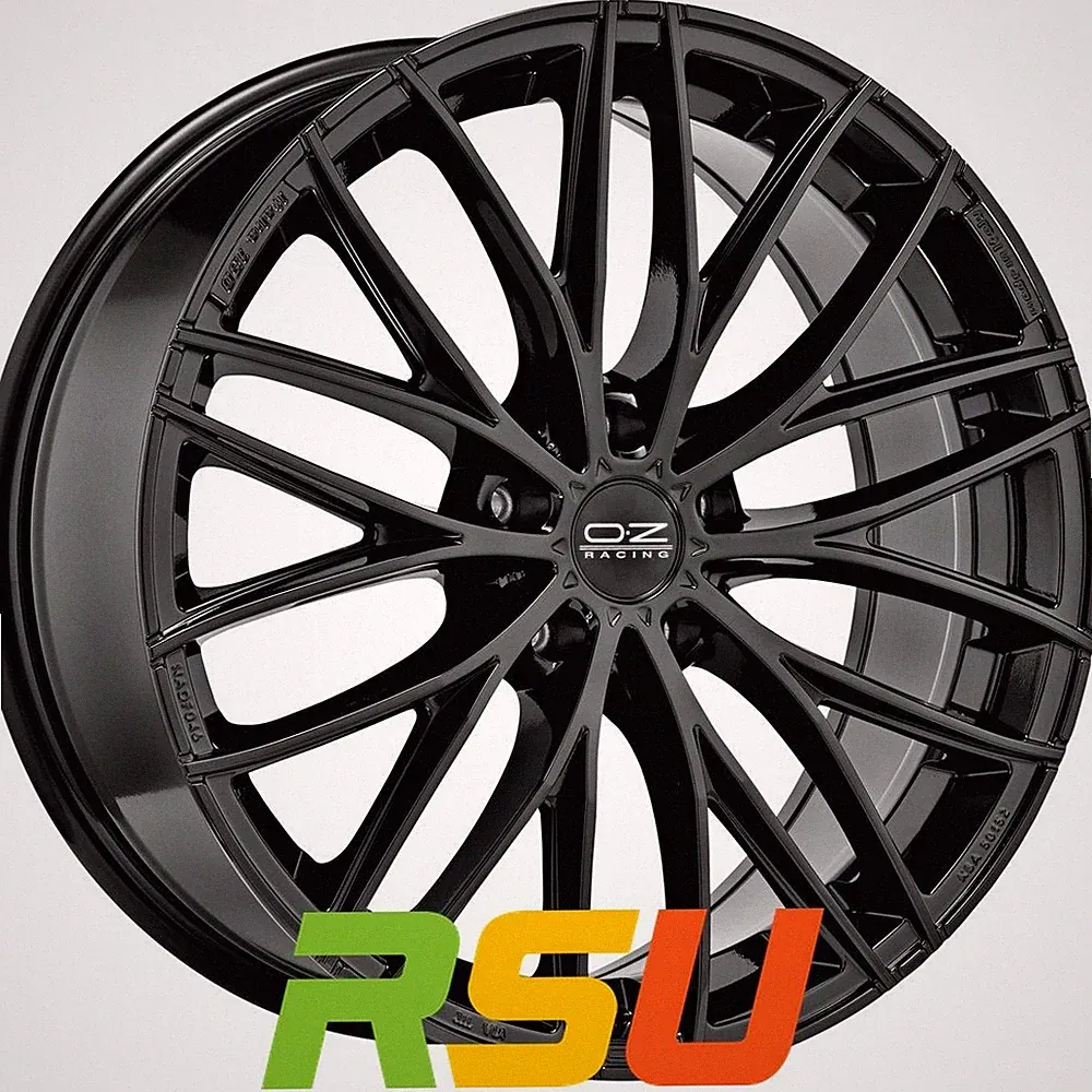 4x OZ Italia 150 gloss black 8x18" ET45 LK5 114.3 ML 75 Alufelgen 18 Zoll