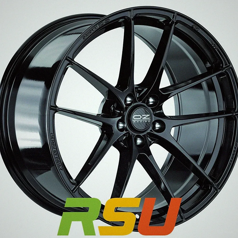 4x OZ Leggera HLT gloss black 9x21" ET37 LK5 112 ML 75 Alufelgen 21 Zoll