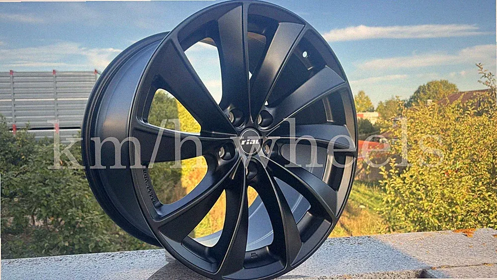 4x Rial Lugano Felgen 19 Zoll f. Tesla Model S 004 9,5x19 10,5x19 Turbinenfelgen