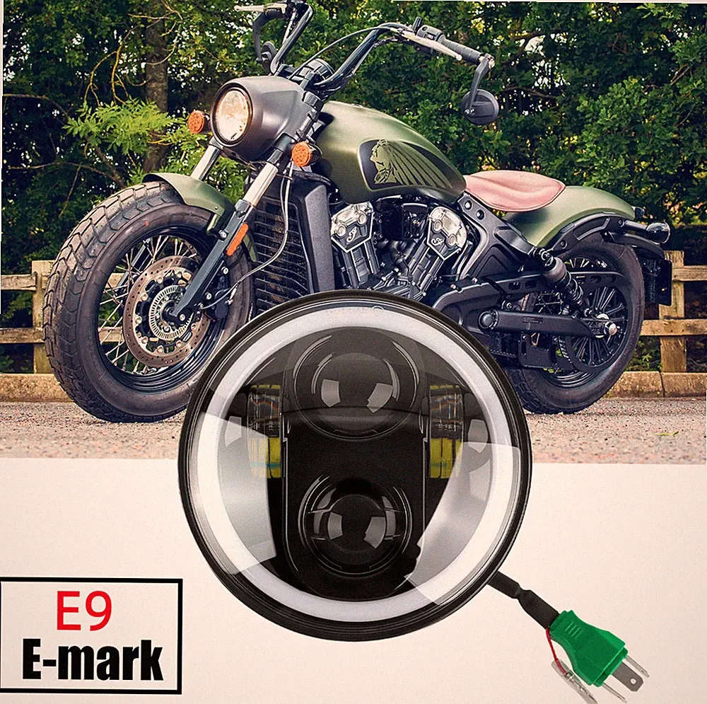 5-3/4" 5.75" zoll Scheinwerfer DRL Lampe Für Indian Scout Bobber 2017-2021