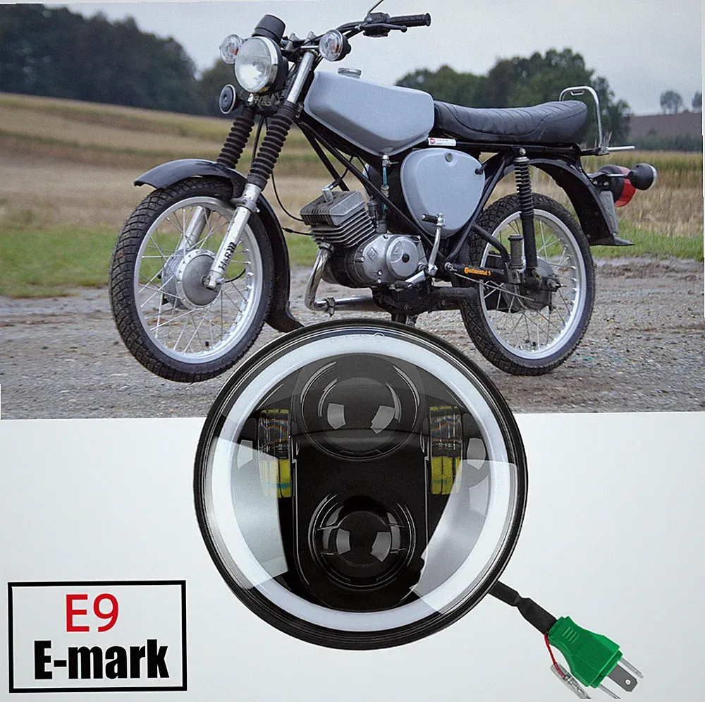 5-3/4" 5.75" zoll Scheinwerfer DRL Projektor Für Simson S50 S51 S70 Schwalbe