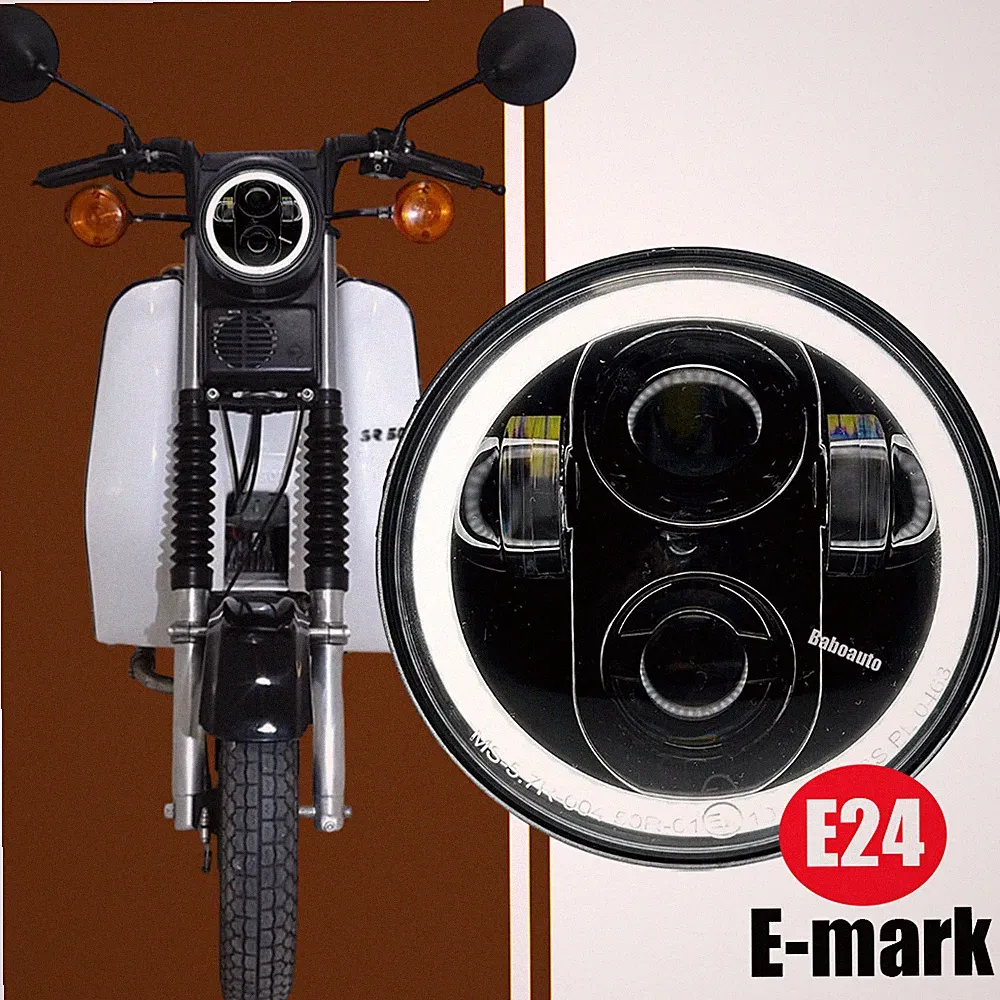 5.75 zoll E24 Geprüft LED Scheinwerfer DRL Hi/Lo Für Simson Roller SR50 SR80