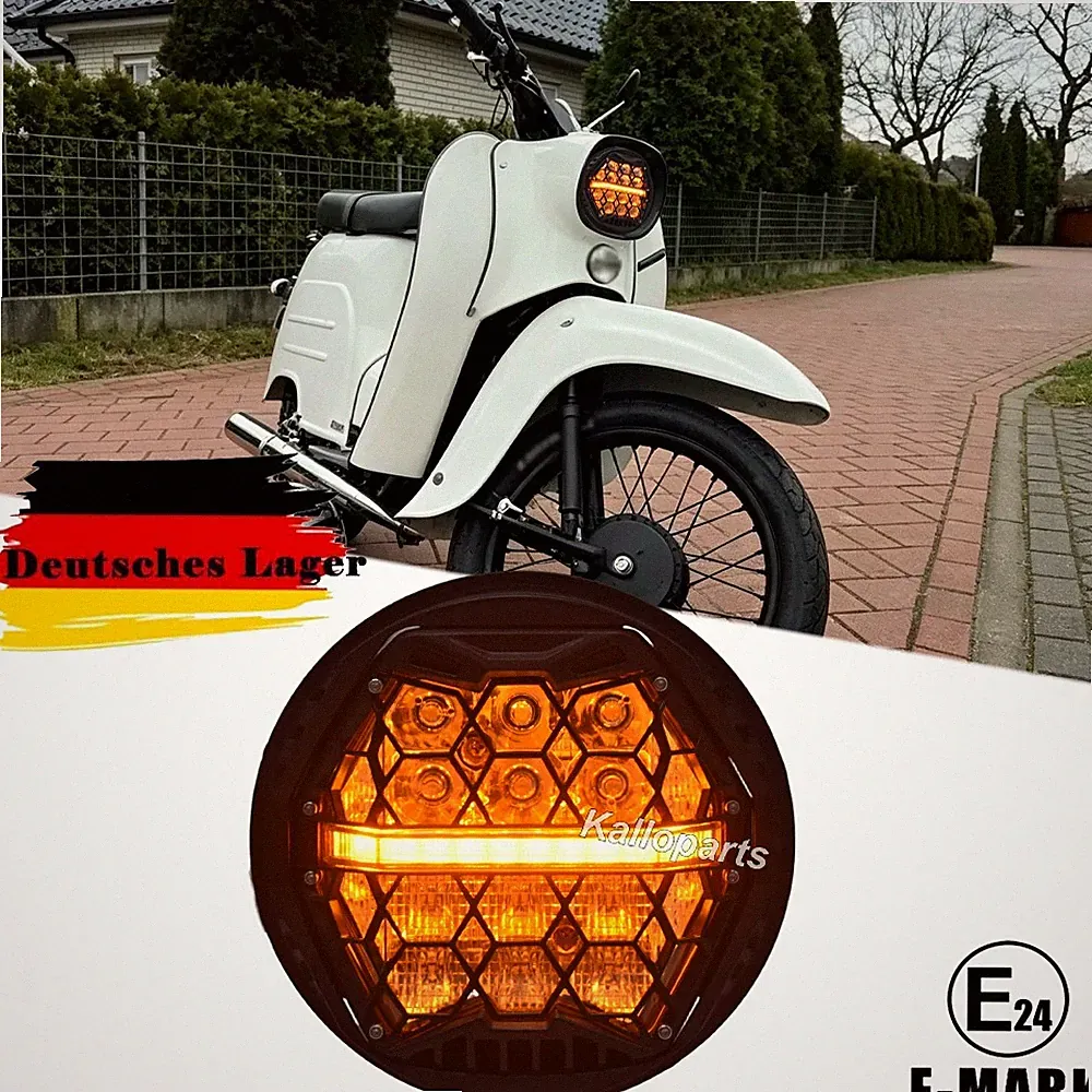 5,75 Zoll LED Scheinwerfer DRL Für Simson S51 S50 Schwalbe STAR KR51/2 Sperber