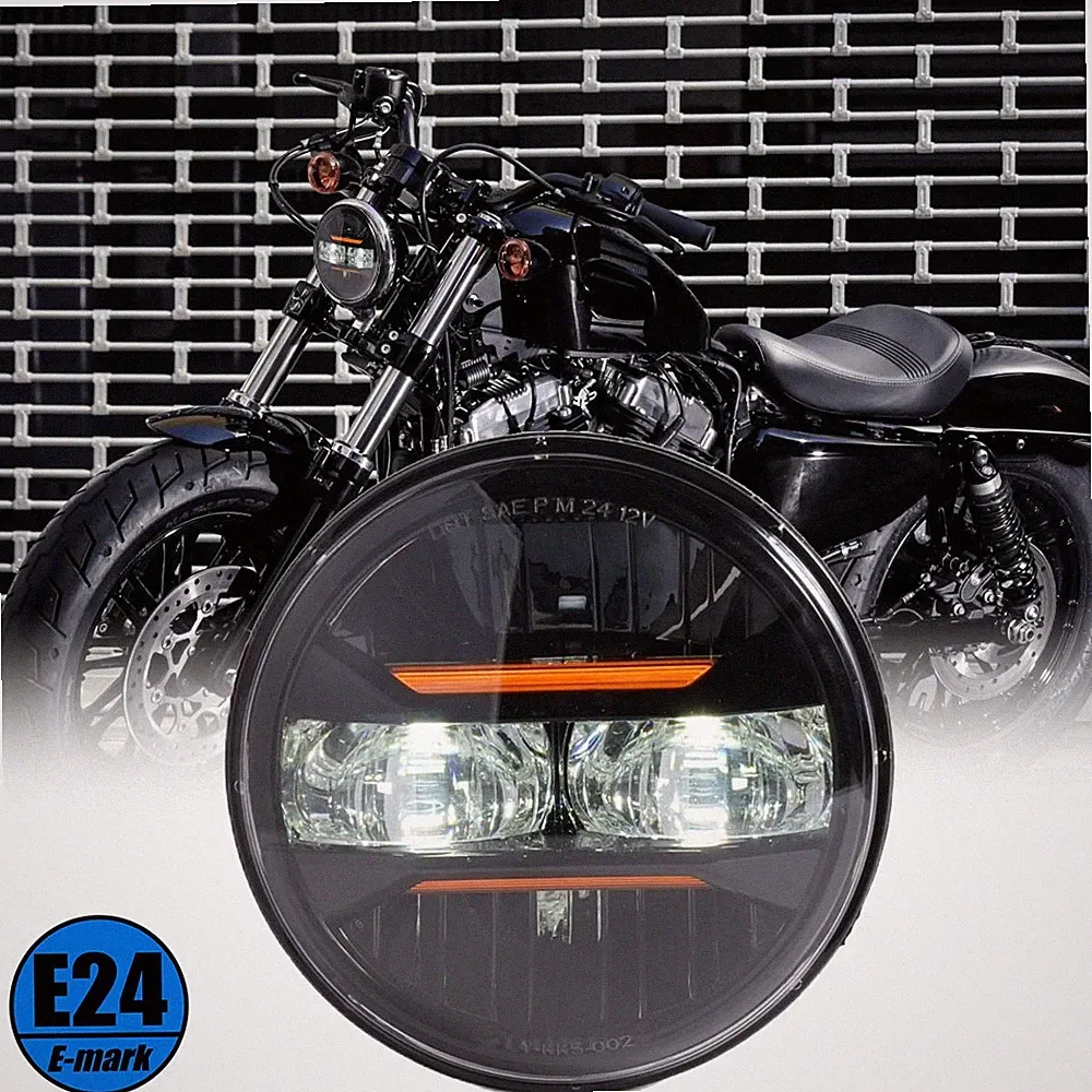 5,75 Zoll LED Scheinwerfer DRL Universal Hauptscheinwerfer Motorrad Hi/Lo Beam