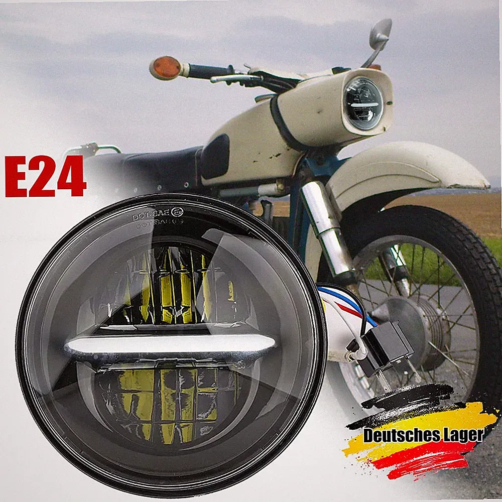 5,75 zoll LED Scheinwerfer E24 Hoher niedriger Strahl Für MZ ES 150/1 IWL Simson