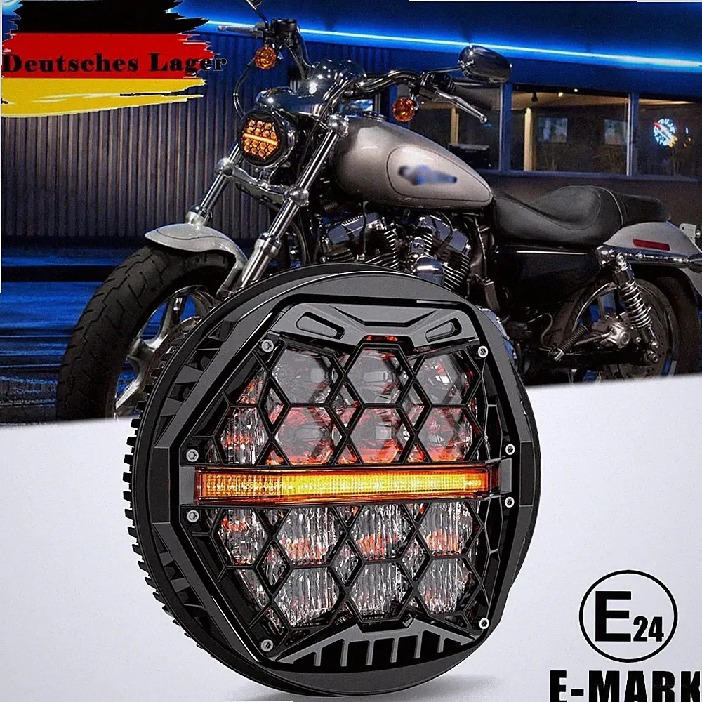 5,75 Zoll LED Scheinwerfer Für Harley Sportster Eisen Dyna Street XL 1200C FXSTC