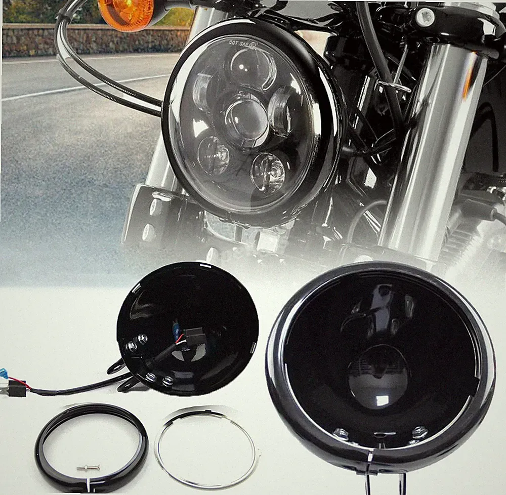 5,75 Zoll LED Scheinwerfer-Gehäuse Kit Scheinwerfergehäuse Für Dyna Sportster