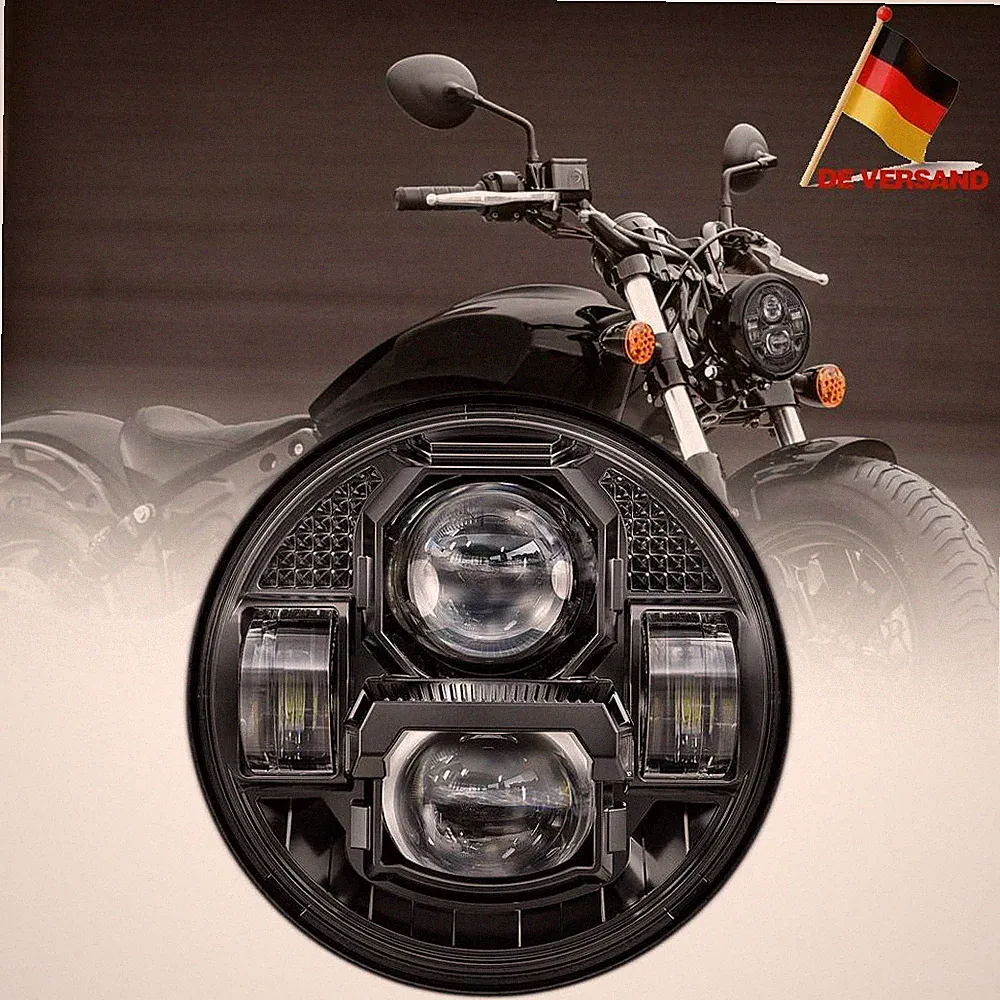 5.75" zoll LED Scheinwerfer mit High Low Lampe Für Indian Scout Bobber 2017-2021