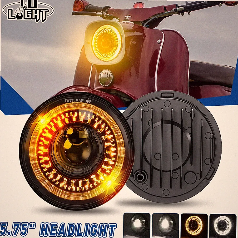5,75" Zoll LED Scheinwerfer Motorrad DRL Für Simson S51 S50 Schwalbe KR51/2
