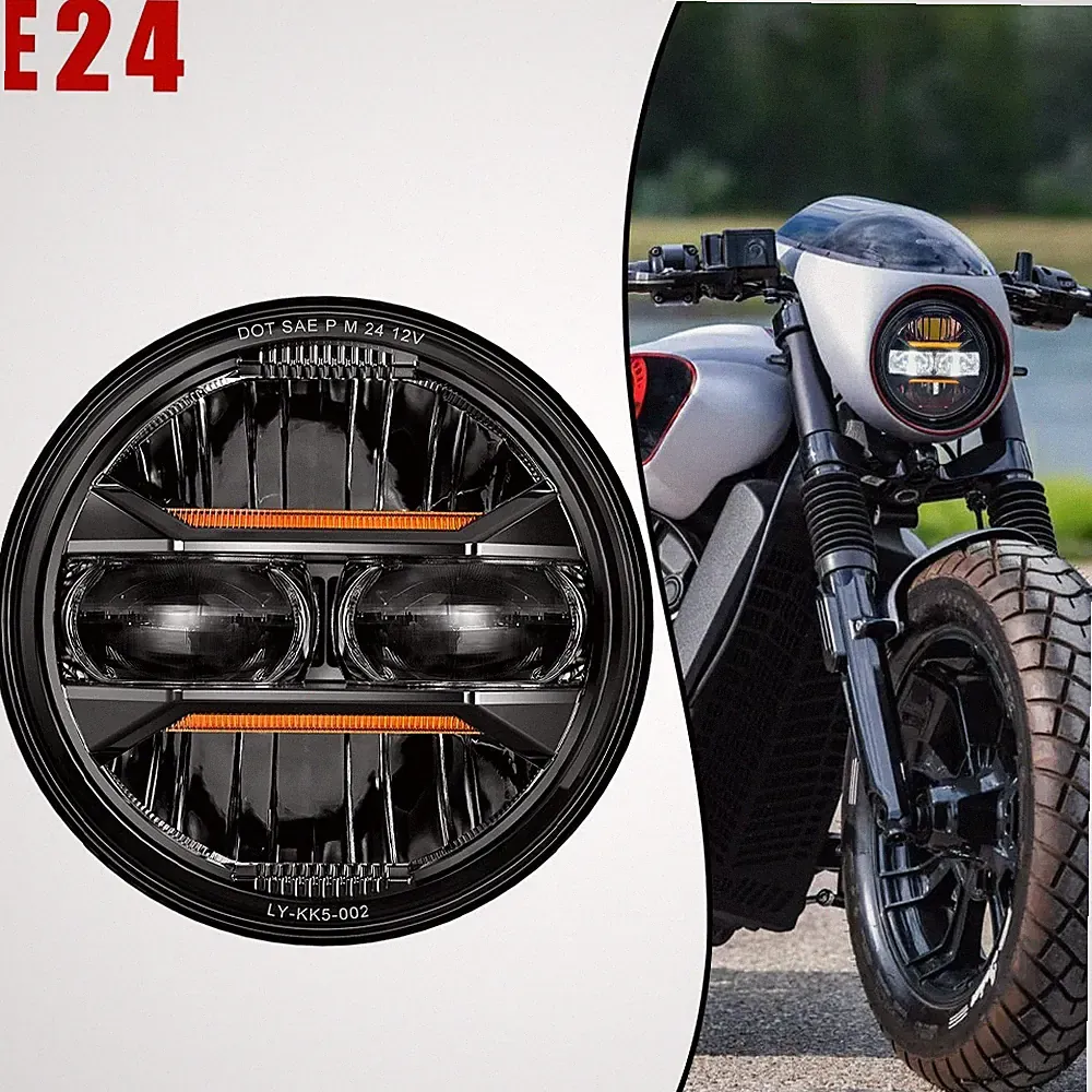 5,75 Zoll Motorrad LED Scheinwerfer w / DRLs Passt für Indian Scout 60 Bobber