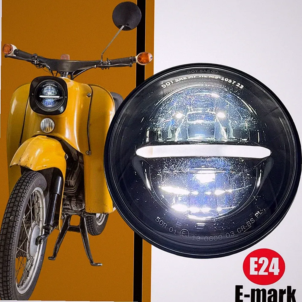 5,75 zoll Motorrad Scheinwerfer für Simson KR51,KR51/1,KR51/2,SR4,S50 S51 S70