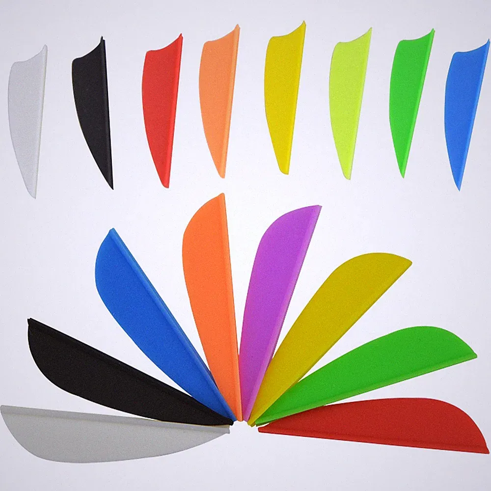50pcs Fletches Pfeile Feder 1.75 Zoll Kunststoff Vanes Bogenfedern DIY Pfeile