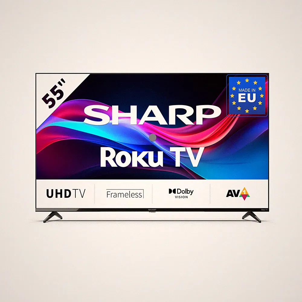 55 Zoll Fernseher (139 cm) 4K UHD Roku LED Smart TV - HDR10 - SHARP 55GJ4225E