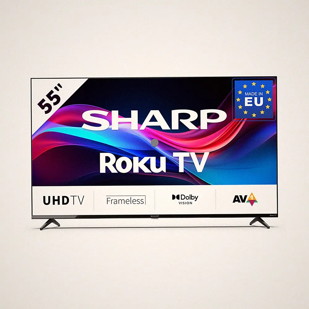 55 Zoll Fernseher (139 cm) 4K UHD Roku LED Smart TV - HDR10 - SHARP 55GJ4225E