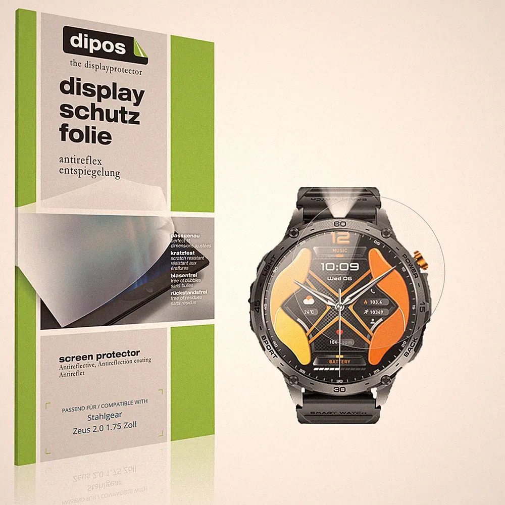 6x Schutzfolie matt für Stahlgear Zeus 2.0 1.75 Zoll Displayschutzfolie Folie