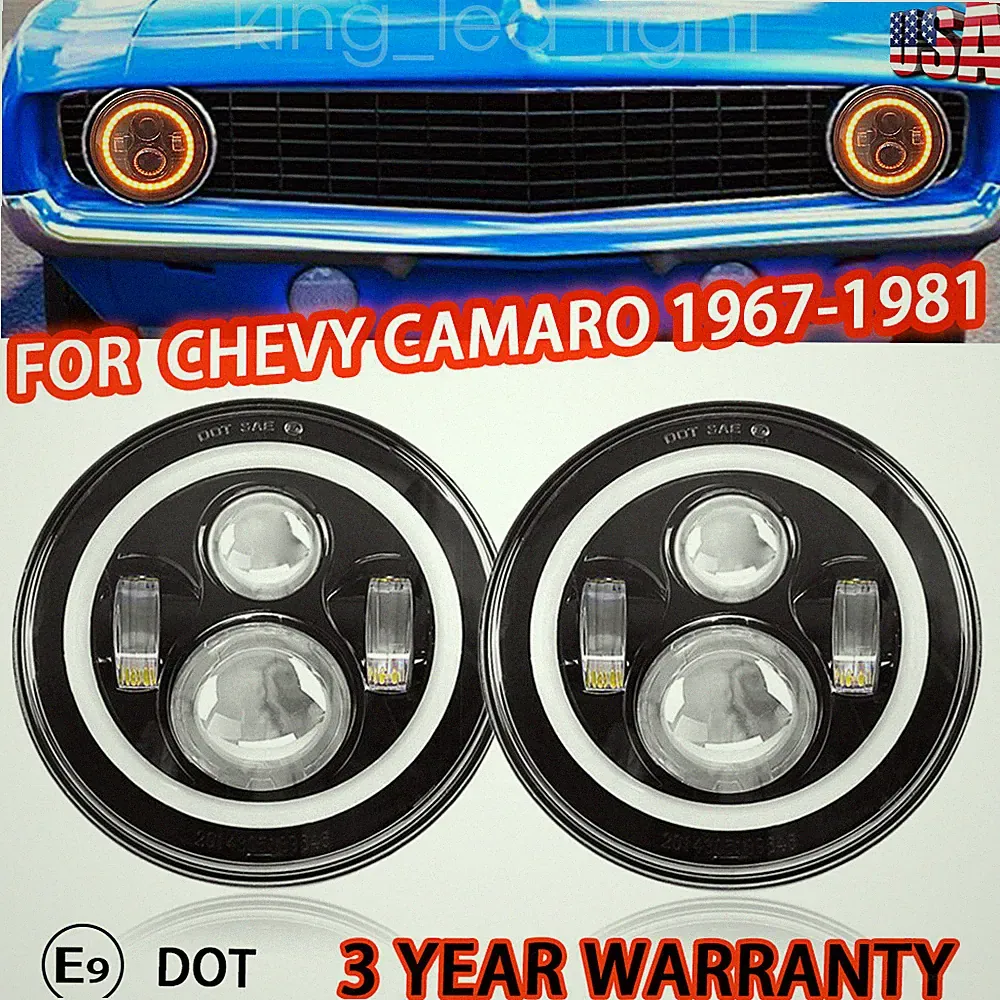 7 zoll LED Scheinwerfer für Chevrolet El Camino Bj 68-77 Umrüstung US EU Umrüst
