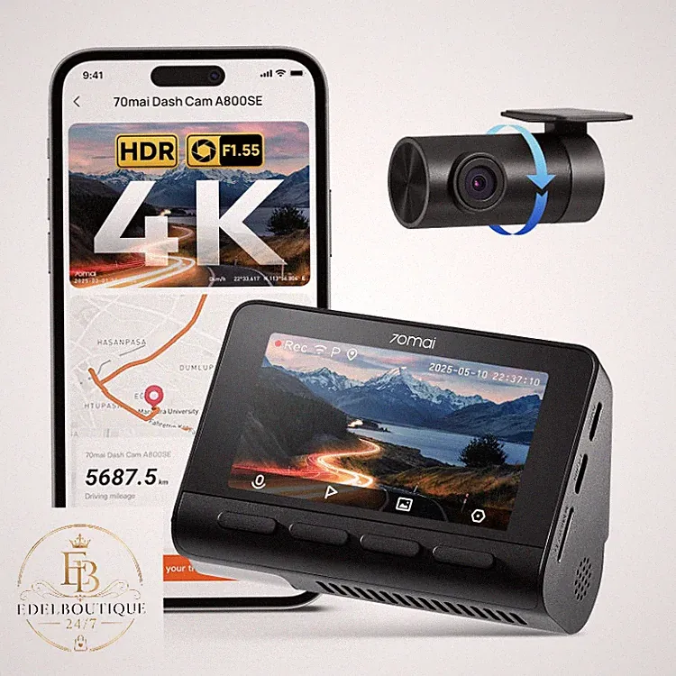 70mai A800SE Dashcam 4K UHD Vorne Hinten 2160P 1080P Mit Nachtsicht 3 Zoll