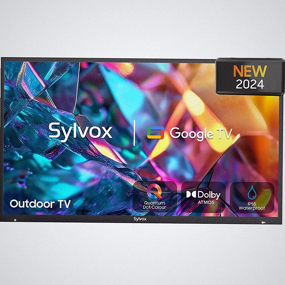 75 Zoll Outdoor Fernseher 4K UHD QLED Google TV 1000nits Dolby Atmos Wetterfest