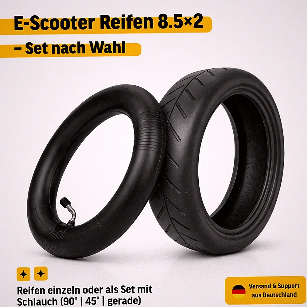 8.5x2 E-Scooter Reifen + Schlauch Set (50/75-6.1) 8,5 Zoll für Xiaomi M365 Pro2